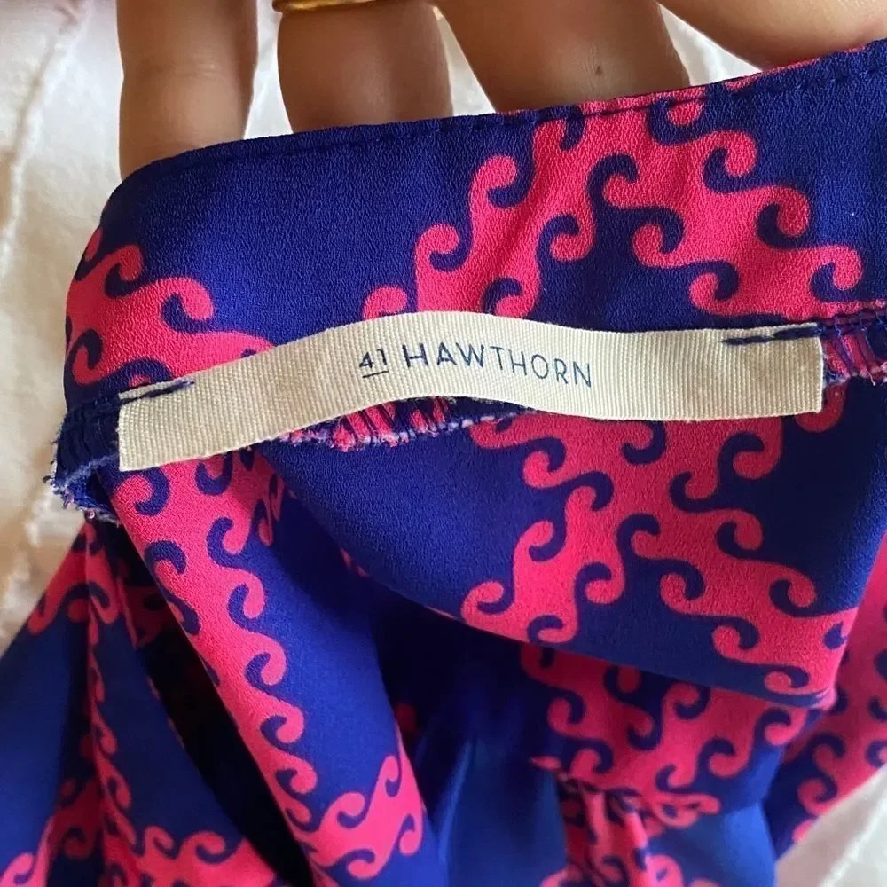 Stitch Fix 41 Hawthorn Blue Pink Design V-Neck Tank Top - Picture 11 of 11